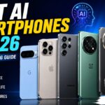 Best AI smartphones in 2026 featuring Samsung, Google Pixel, iPhone, OnePlus, Xiaomi, Vivo, and Motorola with AI-powered camera, performance, and battery comparison.